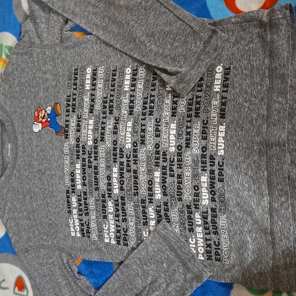 Super Mario long sleeve tee shirt for kids